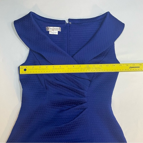 Kay Unger Navy Dress Perfect for Cocktail, Wedding, Mother Of The Bride. Sz 2 - Picture 6 of 15